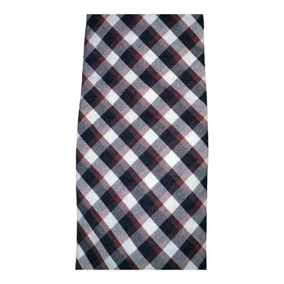 Club Room Mens Rihaly Plaid Tie, Brown/Blue/White - Picture 2 of 4